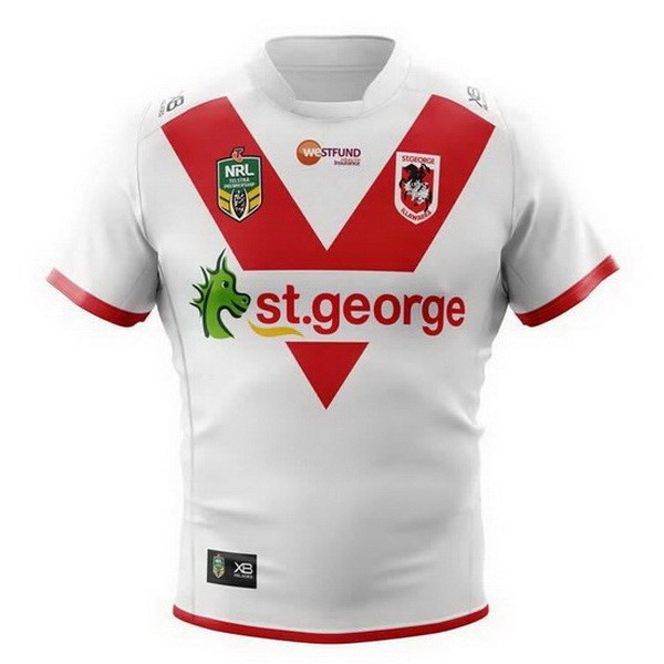 Camiseta St.George Illawarra Dragons 1ª 2018 Blanco